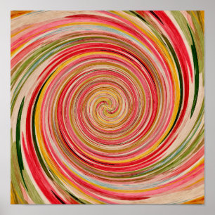 Poster Aquarelle Abstraite moderne Pastel Rose
