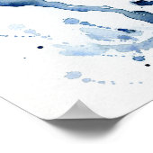 Poster Aquarelle Abstraite peinture à galop de cheval (Coin)