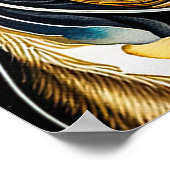 Poster Aquarelle Abstraite Peinture d'un chien 5:4 (Coin)