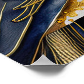 Poster Aquarelle Abstraite Peinture d'un oiseau 5:4 (Coin)