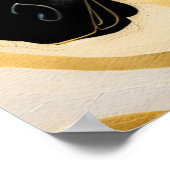 Poster Aquarelle Abstraite Peinture d'un zèbre 5:4 (Coin)