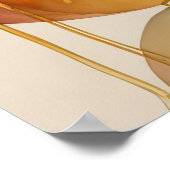 Poster Aquarelle Abstraite peinture géométrique Or 4:5 (Coin)