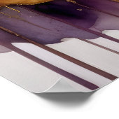 Poster Aquarelle Abstraite Peinture Gold Cityscape 3:2 (Coin)