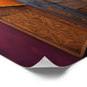 Poster Aquarelle Abstraite Peinture Gold Cityscape 5:4 (Coin)