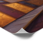 Poster Aquarelle Abstraite Peinture Gold Cityscape 5:4 (Coin)