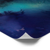 Poster Aquarelle Abstraite Peinture Paysage Or 3:2 (Coin)