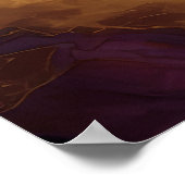 Poster Aquarelle Abstraite Peinture Paysage Or 3:2 (Coin)