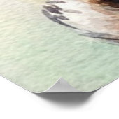 Poster Aquarelle adorable lapin lapin (Coin)