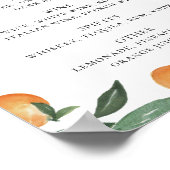 Poster Aquarelle agrumes fleuri jardin mariage bar boisso (Coin)