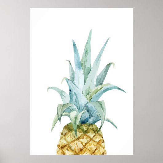 Poster Aquarelle Ananas (Devant)