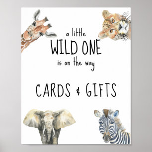 Poster Aquarelle animaux safari - cartes et cadeaux