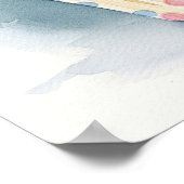 Poster Aquarelle Anniversaire Cupcake Print (Coin)