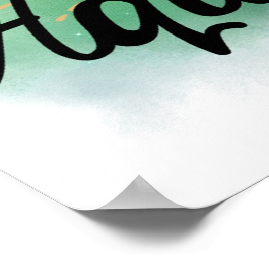 Poster Aquarelle Aquarius (Coin)