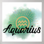 Poster Aquarelle Aquarius (Devant)