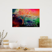 Poster *~* Aquarelle Arbre AP81 Ethérée Calmant Citation (Cuisine)