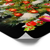 Poster Aquarelle Arbre de Noël, Décor de vacances (Coin)