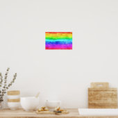 Poster Aquarelle arc-en-ciel (Cuisine)