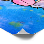 Poster Aquarelle arc-en-ciel adorable Corgi (Coin)