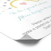 Poster Aquarelle arc-en-ciel Anniversaire Fête Heure Caps (Coin)