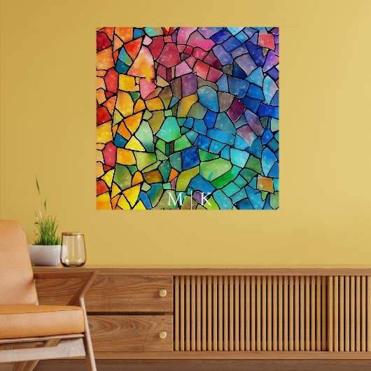 Poster Aquarelle Arc-en-ciel en verre (Salon 2)