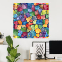 Aquarelle Arc-en-ciel en verre