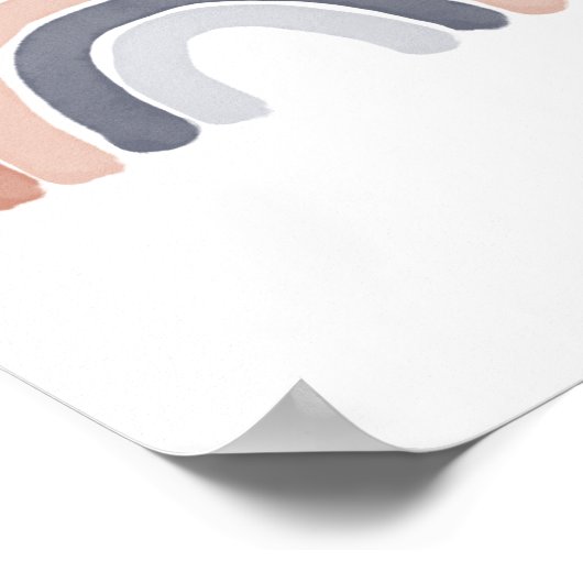 Poster Aquarelle Arc-en-ciel Genre Neutre Nourriture Post (Coin)