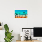 Poster Aquarelle arc-en-ciel Palm Tree (Bureau à domicile)