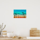 Poster Aquarelle arc-en-ciel Palm Tree (Cuisine)