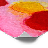 Poster Aquarelle arc-en-ciel pois (Coin)