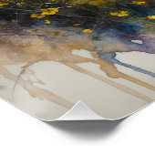 Poster Aquarelle arc-en-ciel sur la prairie Fleur sauvage (Coin)