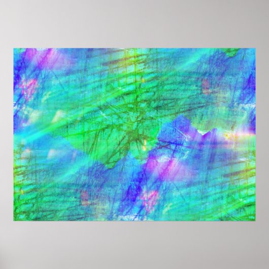 Poster aquarelle arrière - plan transparente bleu, vert (Devant)
