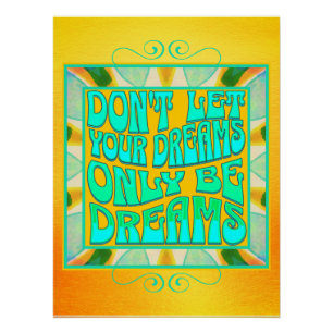 Poster Aquarelle Art Dream Citation Affirmation positive