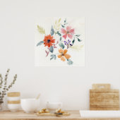 Poster Aquarelle Art Floral | Peinture à la main (Cuisine)