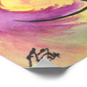 Poster Aquarelle art phoenix coeur amour symbole liberté (Coin)