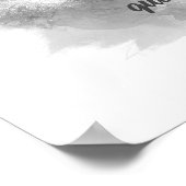 Poster aquarelle artistique gris et blanc ajouter un devi (Coin)