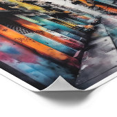 Poster aquarelle artworks urbain graffiti street art (Coin)