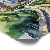 Poster Aquarelle Atlanta Georgia (Coin)