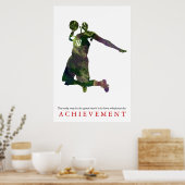 Poster Aquarelle Atteinte Motivation Basket (Cuisine)
