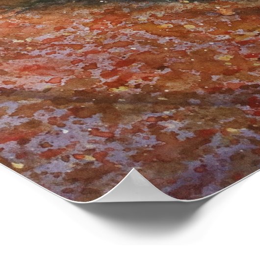 Poster Aquarelle Automne Haloween campagne (Coin)