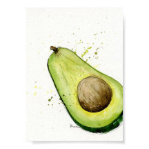 Aquarelle Avocado art cuisine