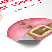 Poster Aquarelle baby shower d'hiver Merci pour venir (Coin)