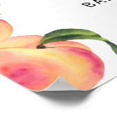 Poster Aquarelle baby shower pêche signe de bienvenue (Coin)