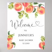 Poster Aquarelle baby shower pêche signe de bienvenue (Devant)