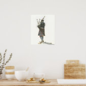 Poster Aquarelle Bagpiper (Cuisine)