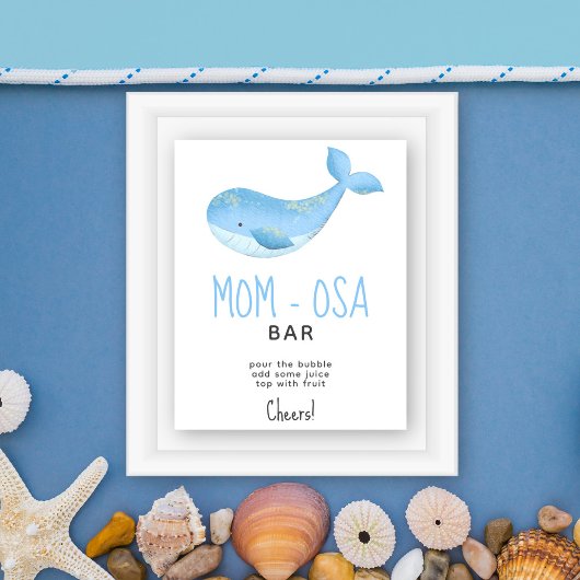 Poster Aquarelle baleine - bar mama-osa