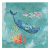 Aquarelle Baleine bleue ID368
