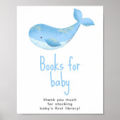 Poster Aquarelle baleine - Livres pour bébé (Devant)