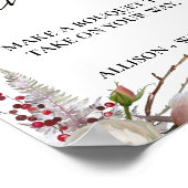 Poster Aquarelle Barre de fleurs signe fleur de douche nu (Coin)