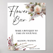 Poster Aquarelle Barre de fleurs signe fleur de douche nu (Devant)