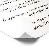 Poster Aquarelle Bébé Cerf "Don't Say Baby" Jeu de douche (Coin)